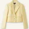 Textured Cotton-Blend Crop Jacket