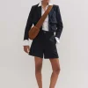 Textured Cotton-Blend Crop Jacket + Tweed Short Suit