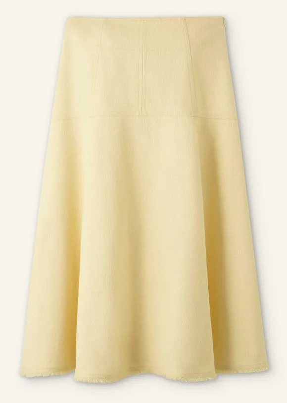 Textured Cotton-Blend Skirt