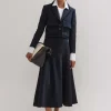Textured Cotton-Blend Skirt + Jacket Co-Ord