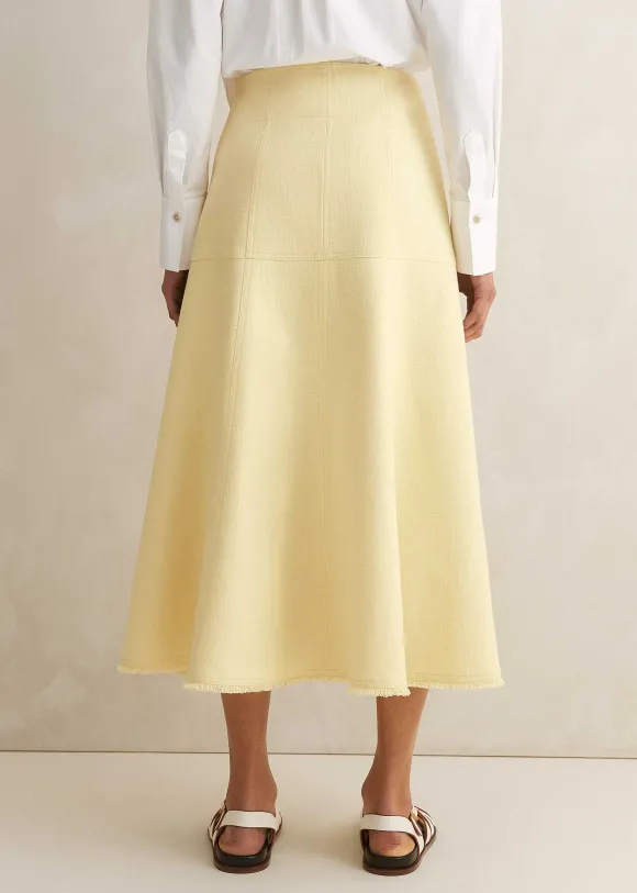 Textured Cotton-Blend Skirt