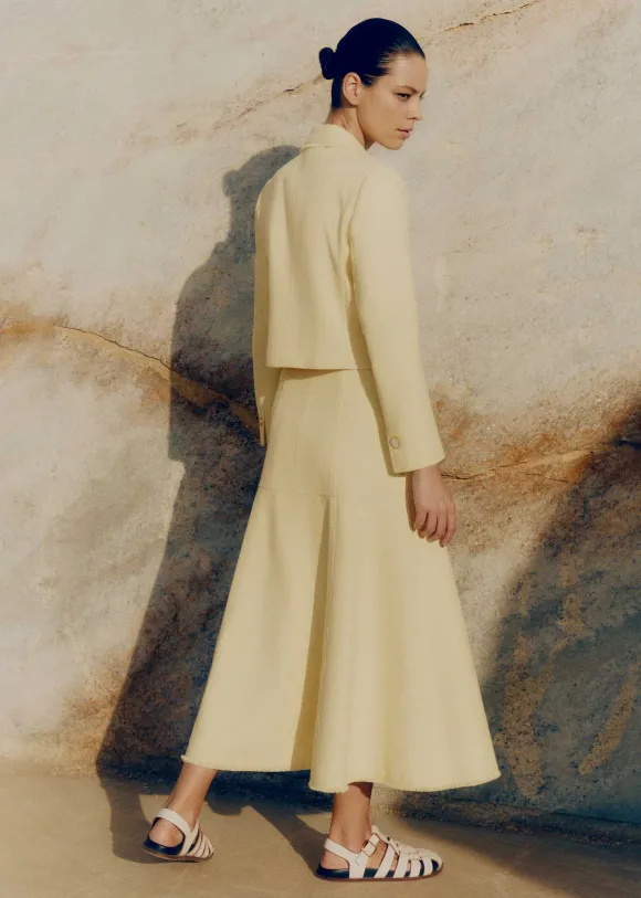 Textured Cotton-Blend Skirt Co-Ord