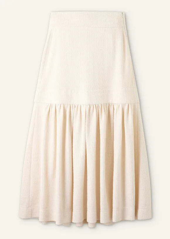 Textured High-Waisted Maxi Skirt