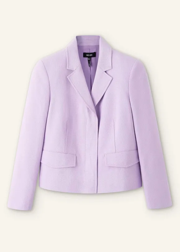 Textured Short Fitted Contour Jacket