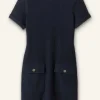 Textured Short Sleeve Shift Dress