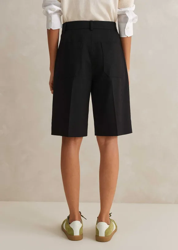 Textured Tailoring Longline Short