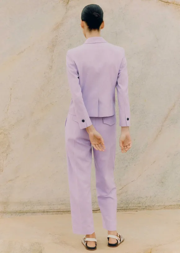 Textured Tapered Trouser Suit