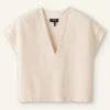 Textured V-Neck Top