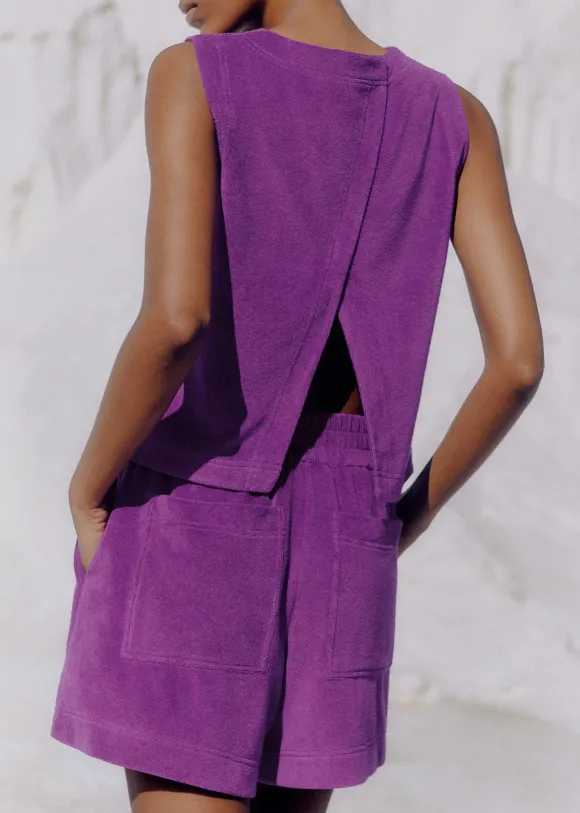 Towelling Crop Top + Short Co-Ord
