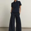 Towelling Polo Top