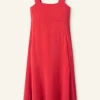 Towelling Sleeveless Midi Dress