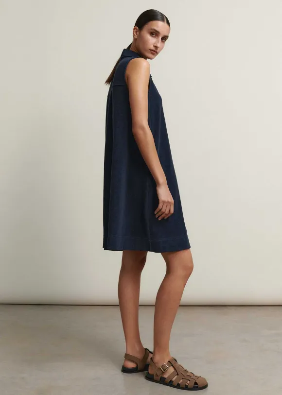 Towelling Sleeveless Swing Dress