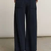 Towelling Wide-Leg Crop Trouser