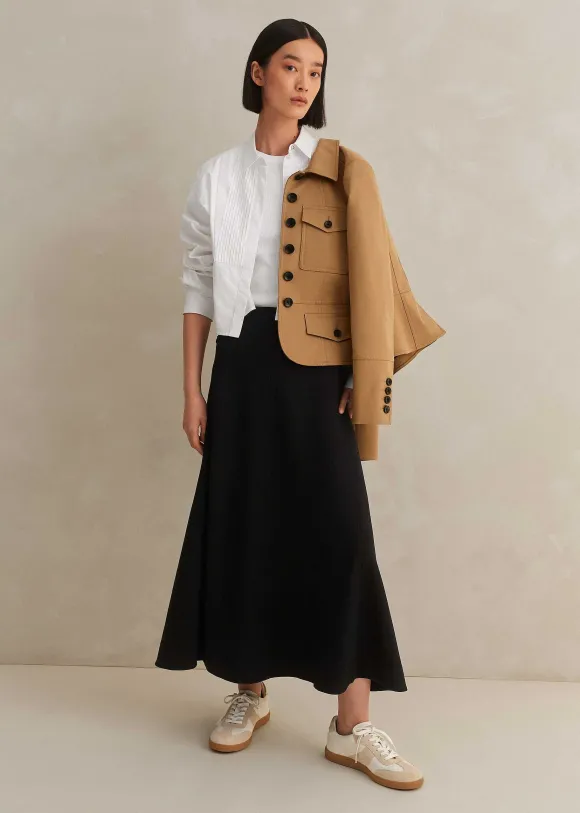 Travel Tailoring A-Line Midi Skirt
