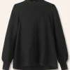 Travel Tailoring Balloon Sleeve Swing Top