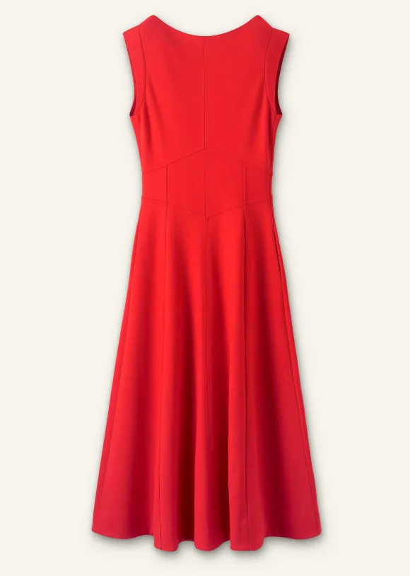 Travel Tailoring Boat Neck Midi Dress