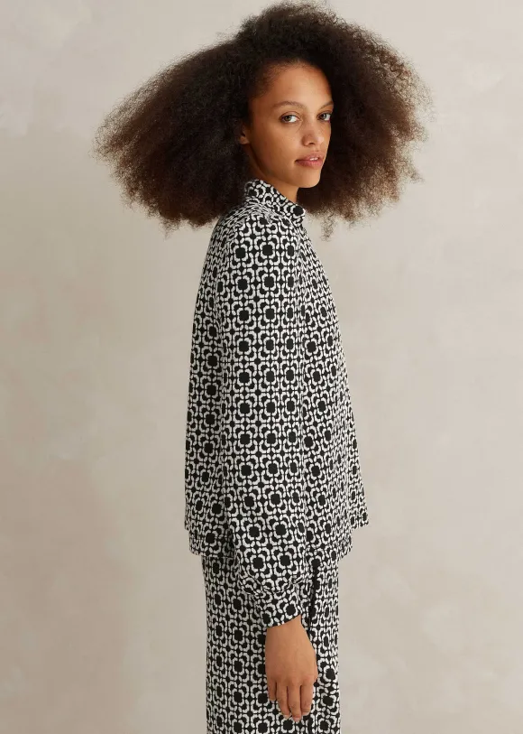 Travel Tailoring Graphic Jacquard Swing Top