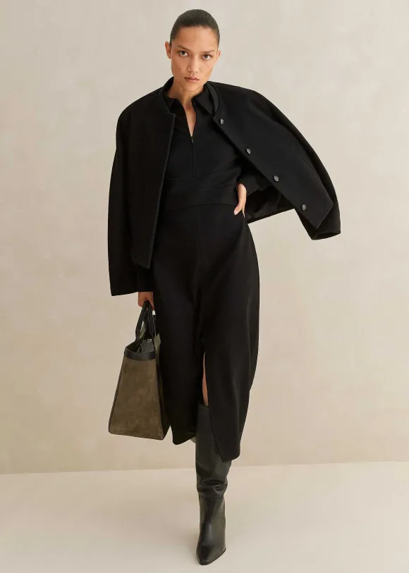 Travel Tailoring Midi Shirt Dress