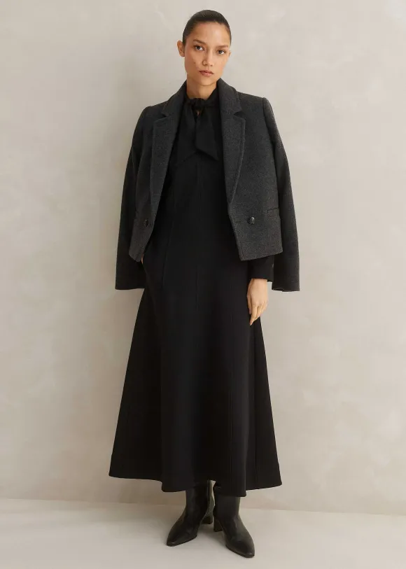 Travel Tailoring Necktie Maxi Dress