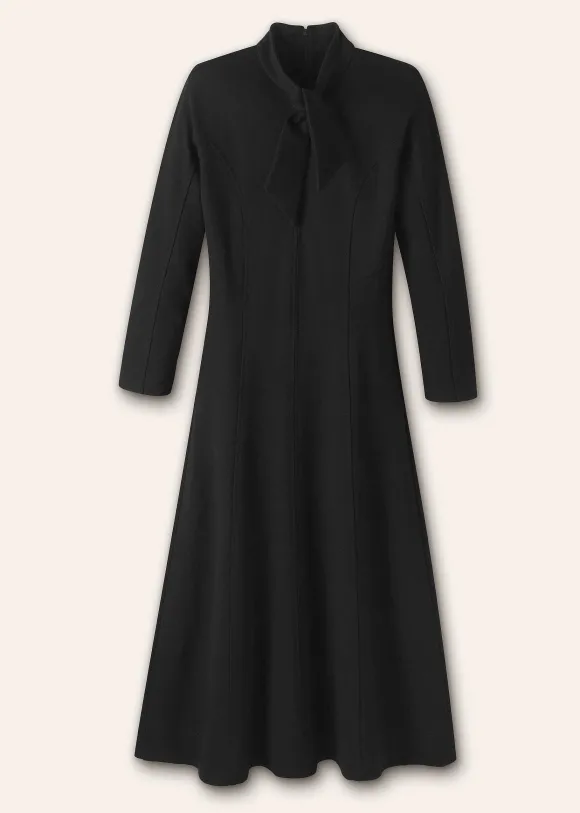 Travel Tailoring Necktie Maxi Dress