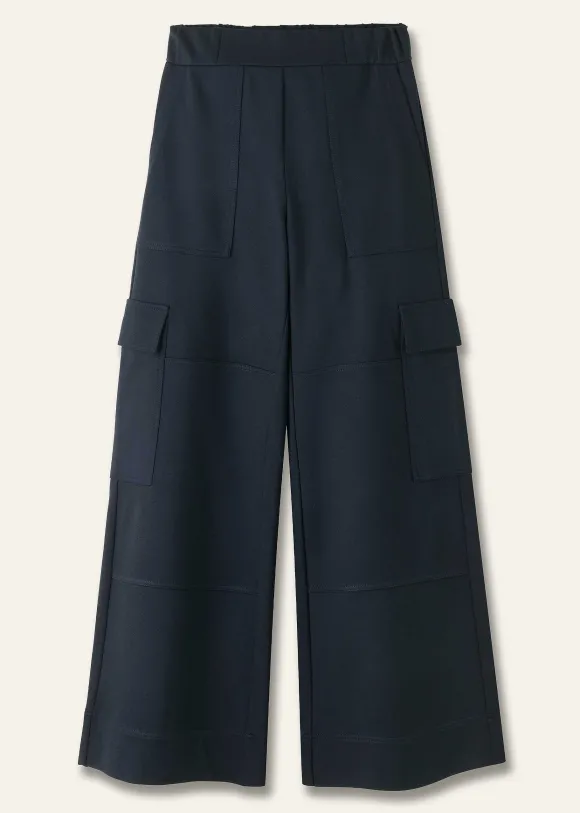 Travel Tailoring Wide-Leg Cargo Trouser