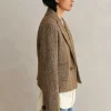Tweed Cropped Coat Jacket