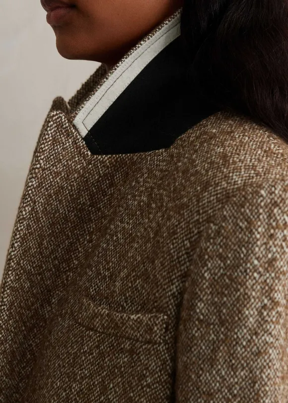 Tweed Cropped Coat Jacket