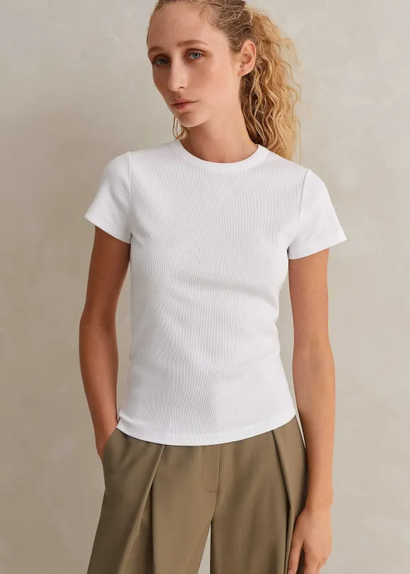 Ultimate Fitted Rib Crew Neck Tee