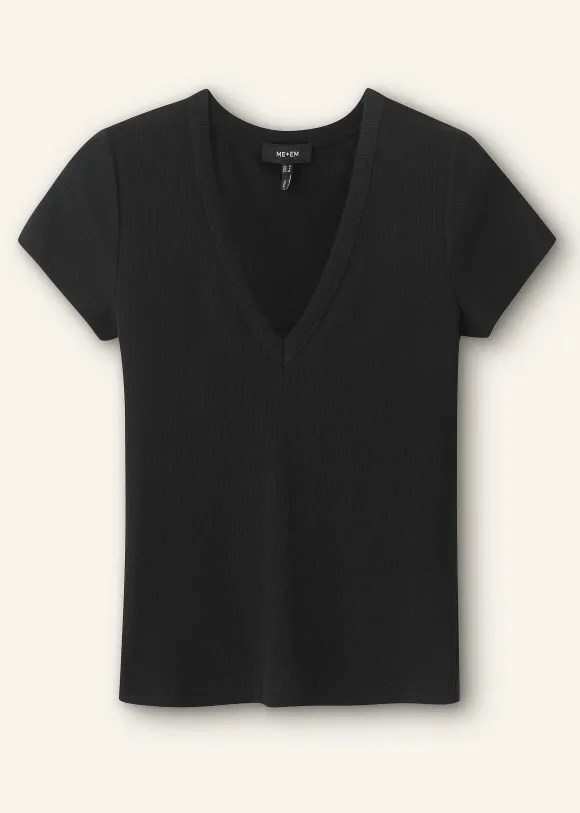 Ultimate Fitted Rib V-Neck Tee