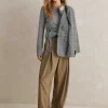 Wool Check Boyfriend Blazer