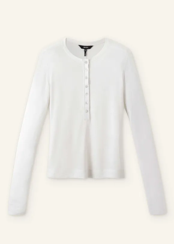 Wool Jersey Henley Top