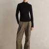 Wool Jersey Roll Neck Top