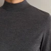 Wool Jersey Roll Neck Top