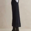 Wool-Blend Exaggerated Crop Trouser