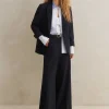 Wool-Blend Sharp Longline Blazer
